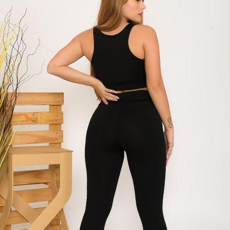 Conjunto Calça Legging + Cropped Nadador - Fitness Academia