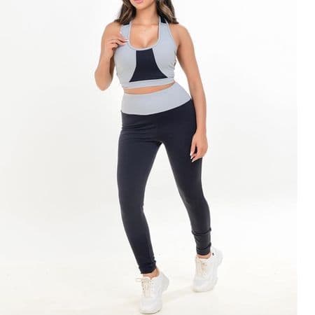 Conjunto Academia Fitness Top e Legging Levanta Bumbum