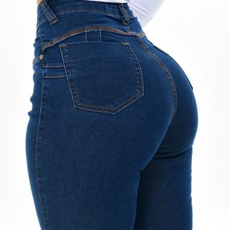 Calça Jeans Levanta Bumbum Cintura Alta com Lycra