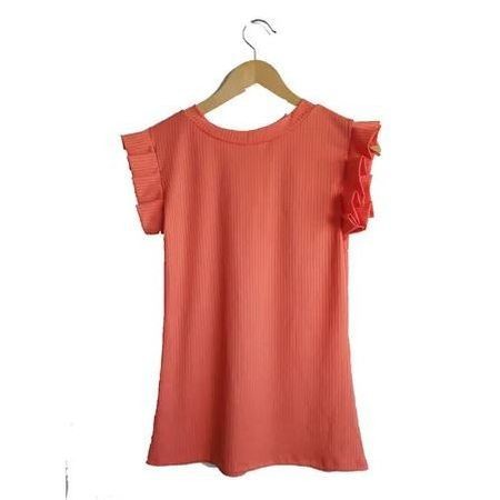 Blusa Canelada Regata com Babado