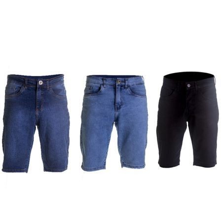 Bermuda Jeans Masculina c/ Elastano