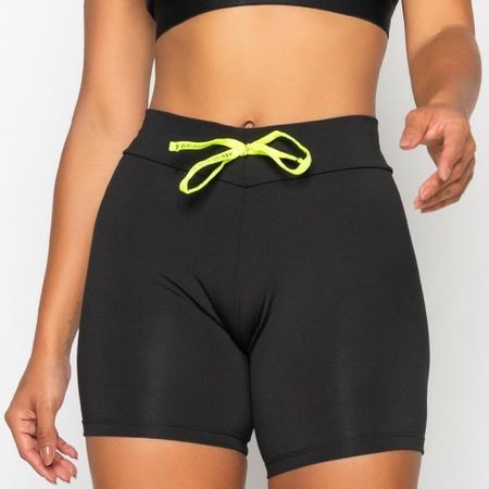 Short Liso com Cadarço Fitness em Suplex