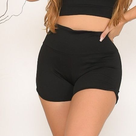 Shorts Academia - Cós Alto - Short Fitness Feminino - Preto